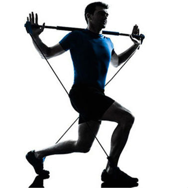 BowLift | 8-in-1 Portable Pilates Bar Kit with Resistance Band, Foot Loop, Ideal for Home Total Body Workout, Gym, Weightlifting