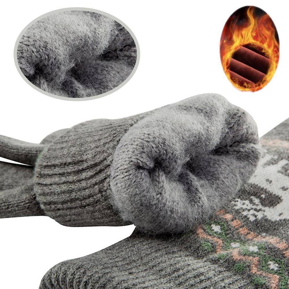 BowLift | Elk Snowflake Printed Knitted Touchscreen Glove