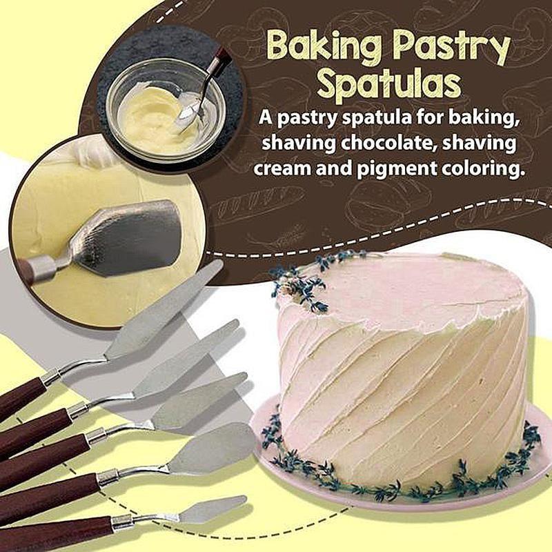 BowLift | 5Pcs Stainless Steel Baking Pastry Spatulas