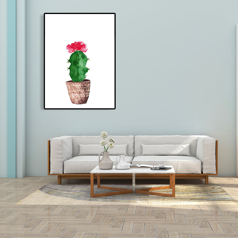 BowLift | Tropical Wall Art Print Pastel Color Bonsai Painting Canvas for Living Room, Textured