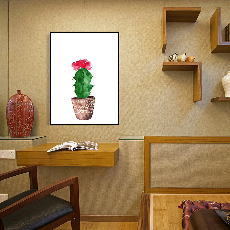 BowLift | Tropical Wall Art Print Pastel Color Bonsai Painting Canvas for Living Room, Textured
