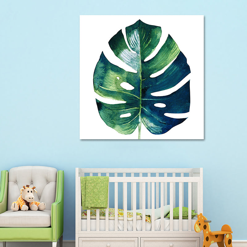 BowLift | Stylish tropical leaf art print for bedroom Botanical wall decoration in green
