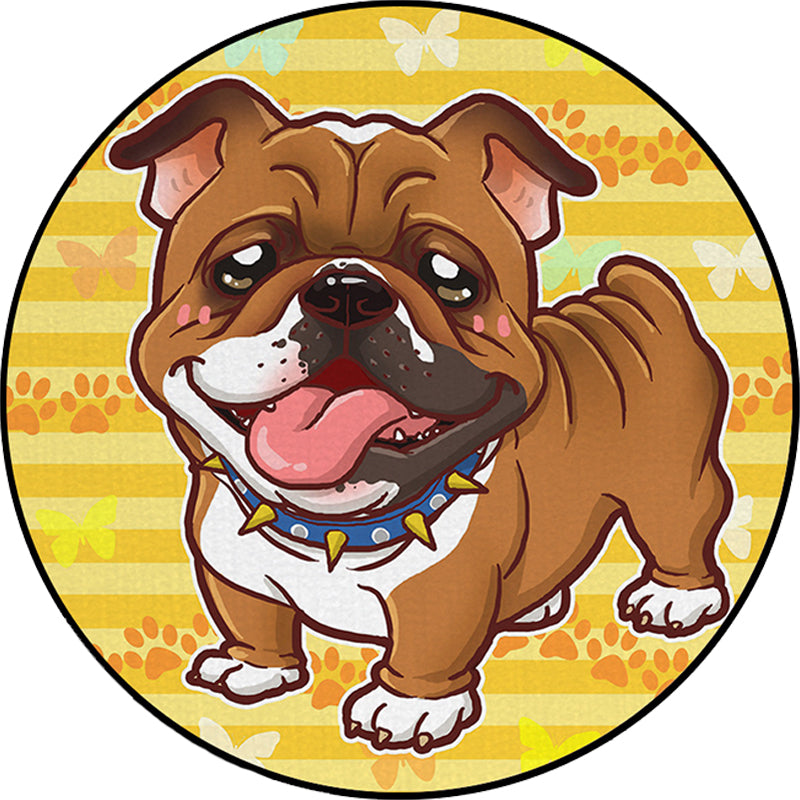 BowLift | Beautiful children's carpet in pink and yellow animal dog banana balloon pattern carpet polyester washable carpet for the children's room