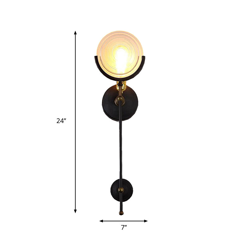 BowLift | Torch Wall Lamp Modern 1 Head Wall Lighting with Clear Glass Panel for Living Room