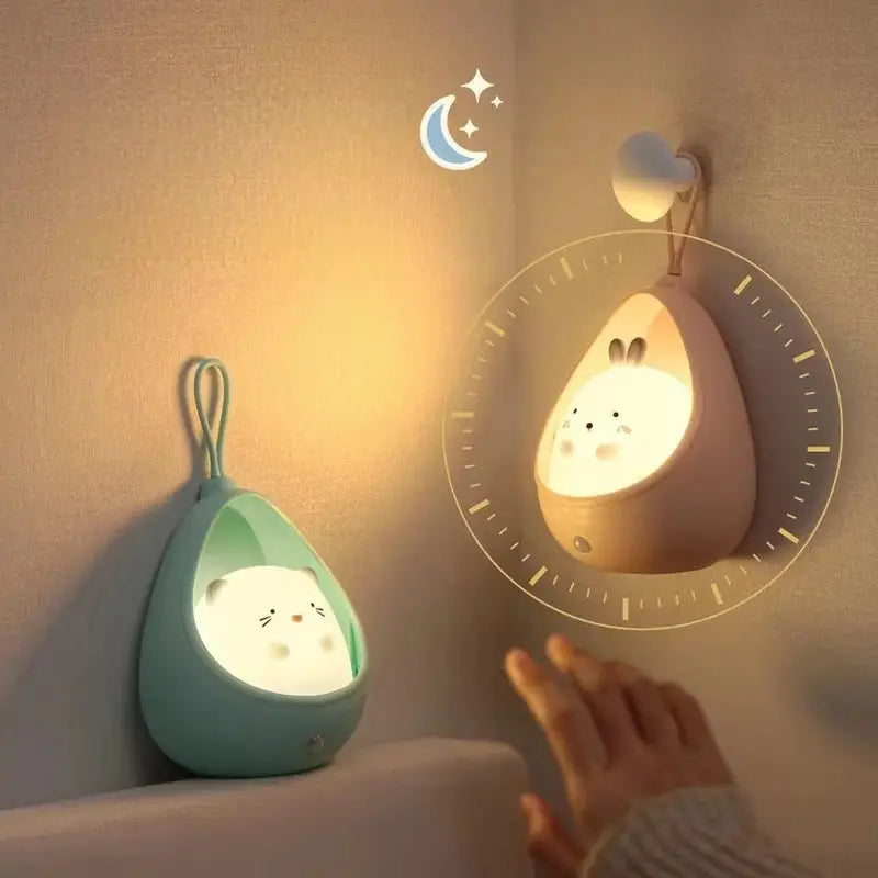 BowLift | PurrLight – Cute Animal Night Light LED Bedside Lamp for Kids