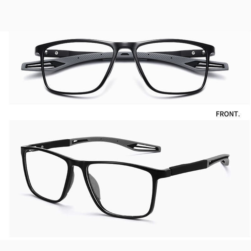 BowLift | Ultralight multifocal reading glasses for men and women – high-quality polycarbonate – for near and far – wall clock