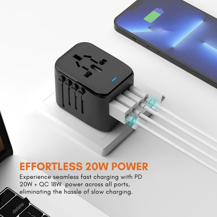 BowLift | Universal 100V-220V Smart Travel Adapter Voltage Converter
