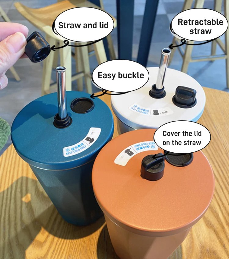 BowLift | Cup with collapsible straw