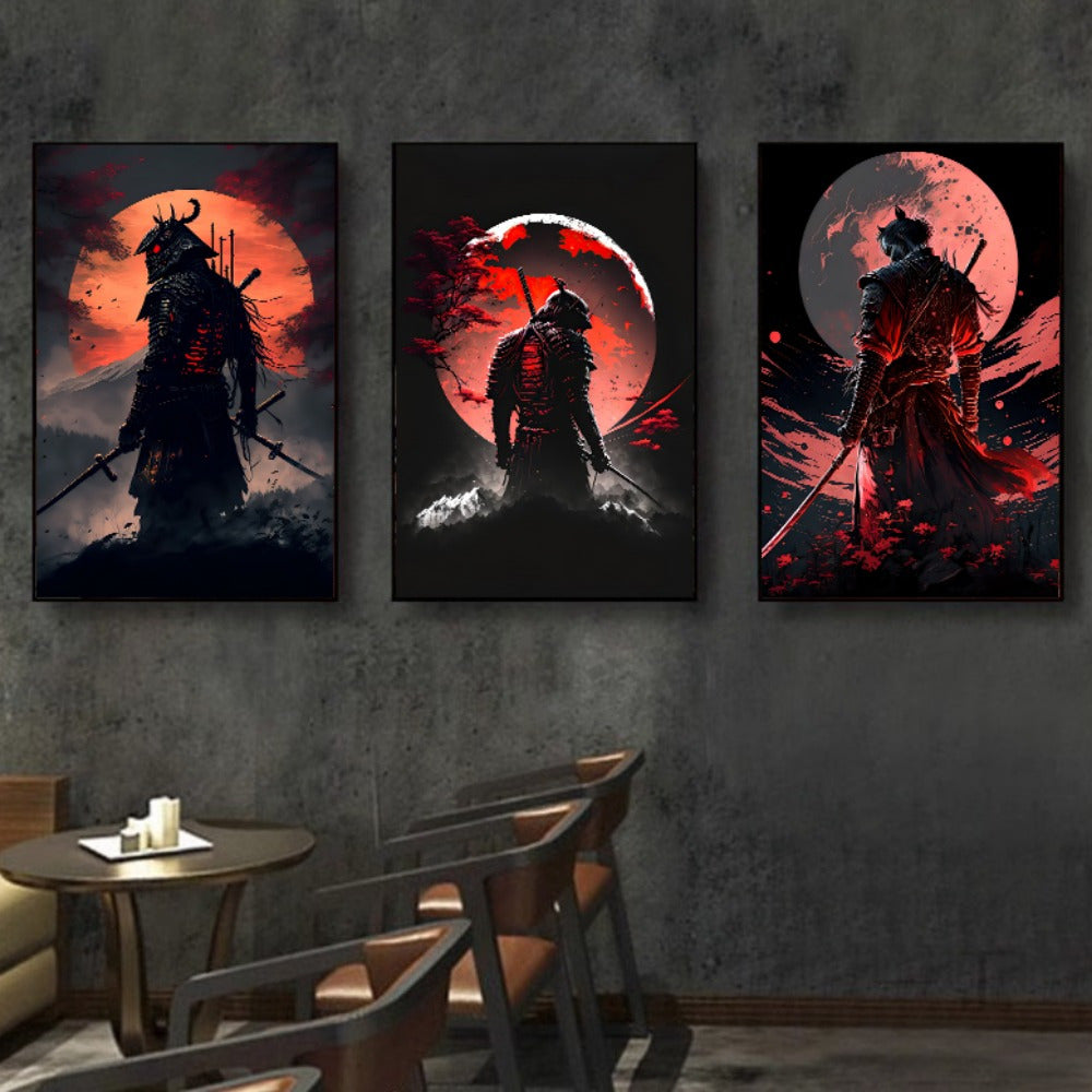 BowLift | BlossomBlade - Samurai Canvas Art with Cherry Blossoms