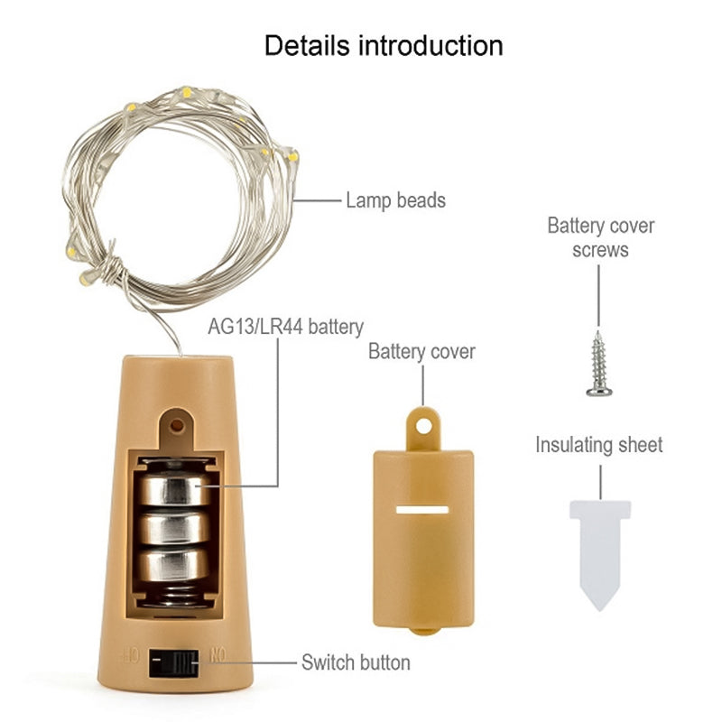 BowLift | LED Bottle Light Cork Night Light DIY Decor Gift