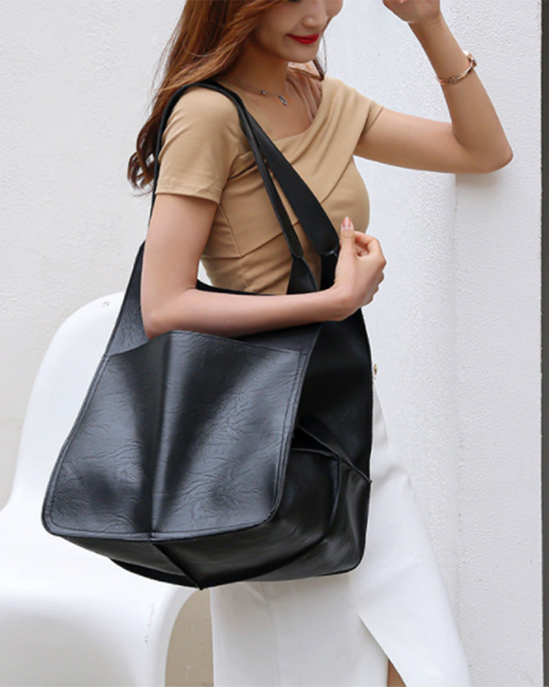 BowLift | Chic & Sustainable Leather Bag with Large Capacity - Elegant, Versatile Women's Handbag
