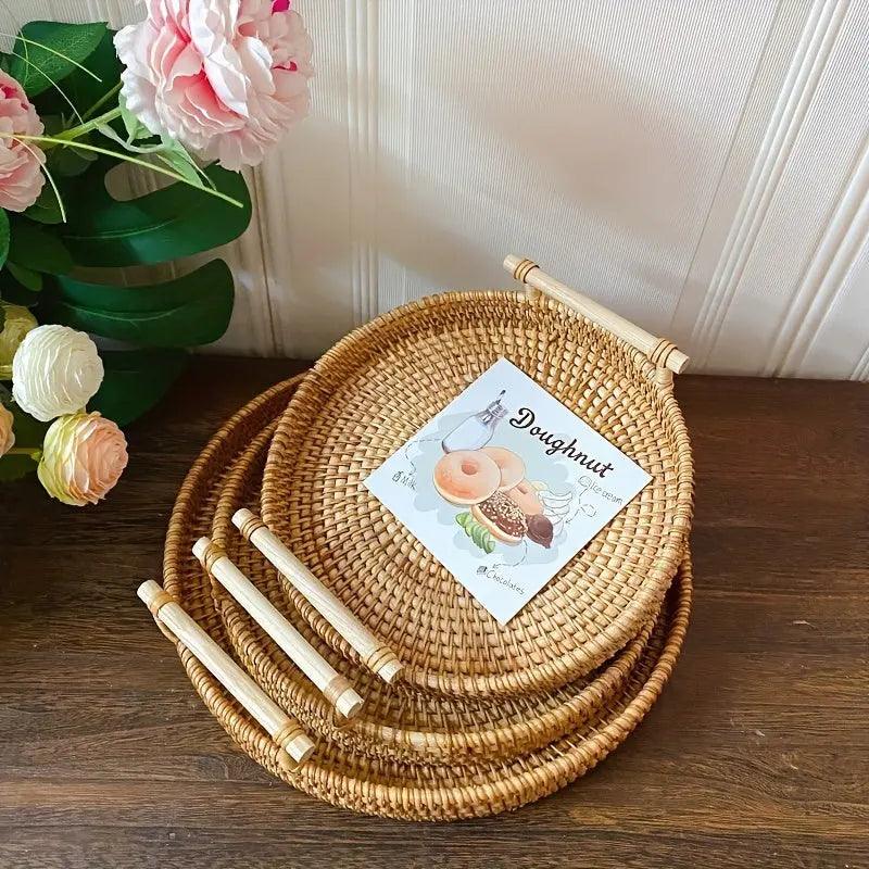BowLift | EcoRiva - Woven Rattan Serving Tray