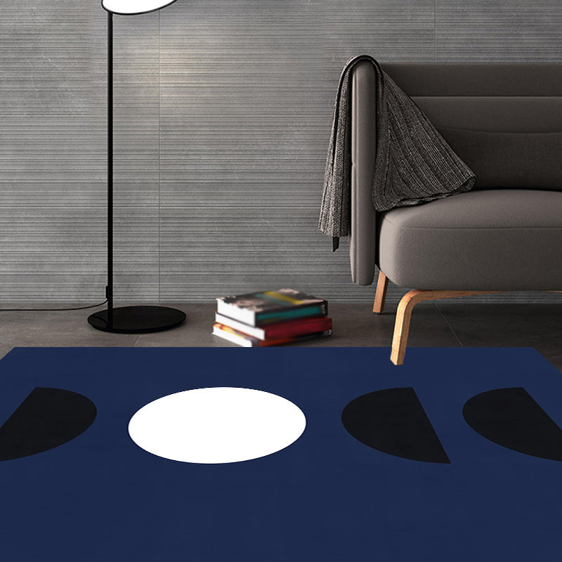 BowLift | Black and Red Abstract Area Rug Polyester Modern Rug Washable Pet Friendly Carpet for Living Room