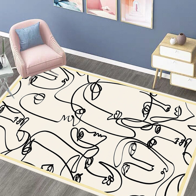 BowLift | Stylish Multicolor Contemporary Area Rug Polyester Figurative Pattern Rug Non-Slip Back Animal-Friendly Area Rug for Living Room