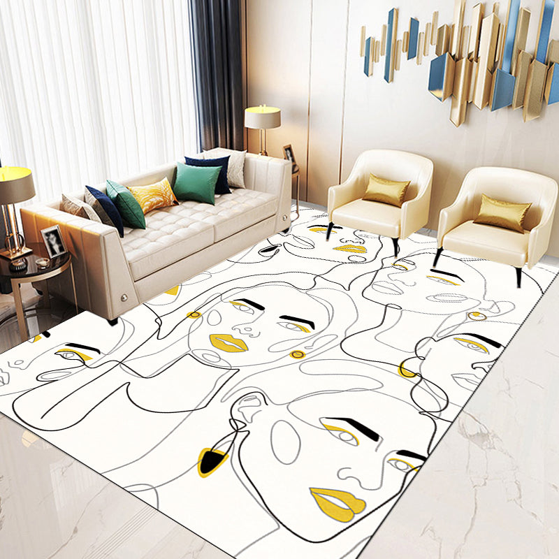 BowLift | Stylish Multicolor Contemporary Area Rug Polyester Figurative Pattern Rug Non-Slip Back Animal-Friendly Area Rug for Living Room