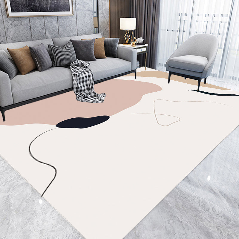 BowLift | Stylish Multicolor Contemporary Area Rug Polyester Figurative Pattern Rug Non-Slip Back Animal-Friendly Area Rug for Living Room