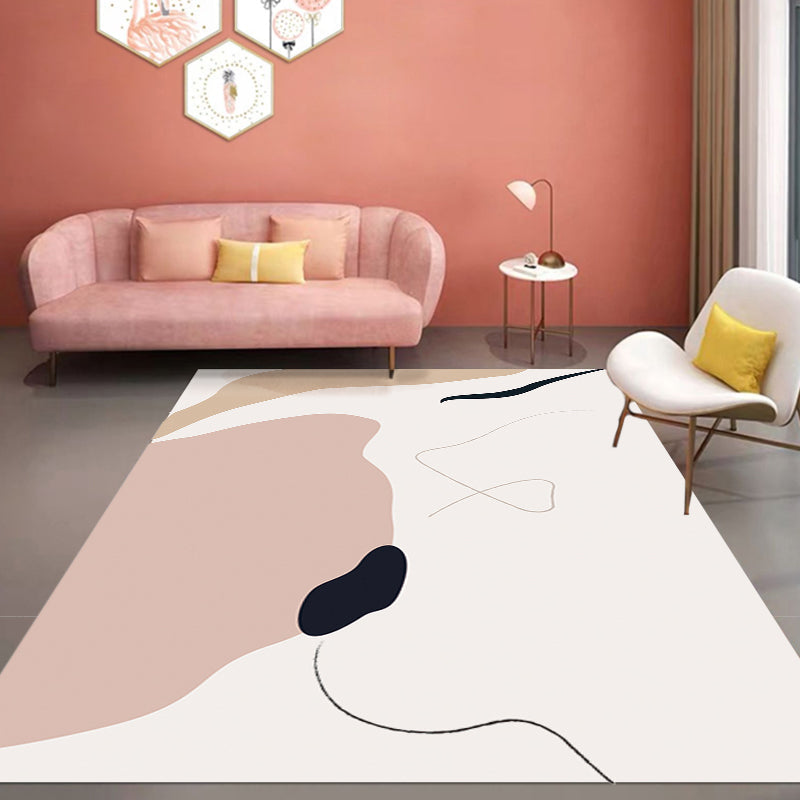 BowLift | Stylish Multicolor Contemporary Area Rug Polyester Figurative Pattern Rug Non-Slip Back Animal-Friendly Area Rug for Living Room