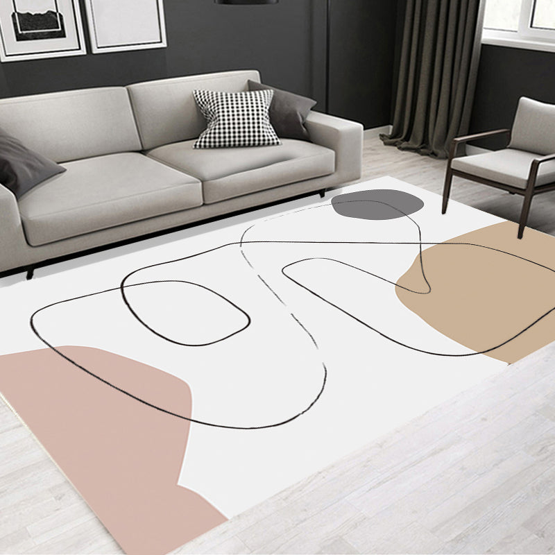BowLift | Stylish Multicolor Contemporary Area Rug Polyester Figurative Pattern Rug Non-Slip Back Animal-Friendly Area Rug for Living Room