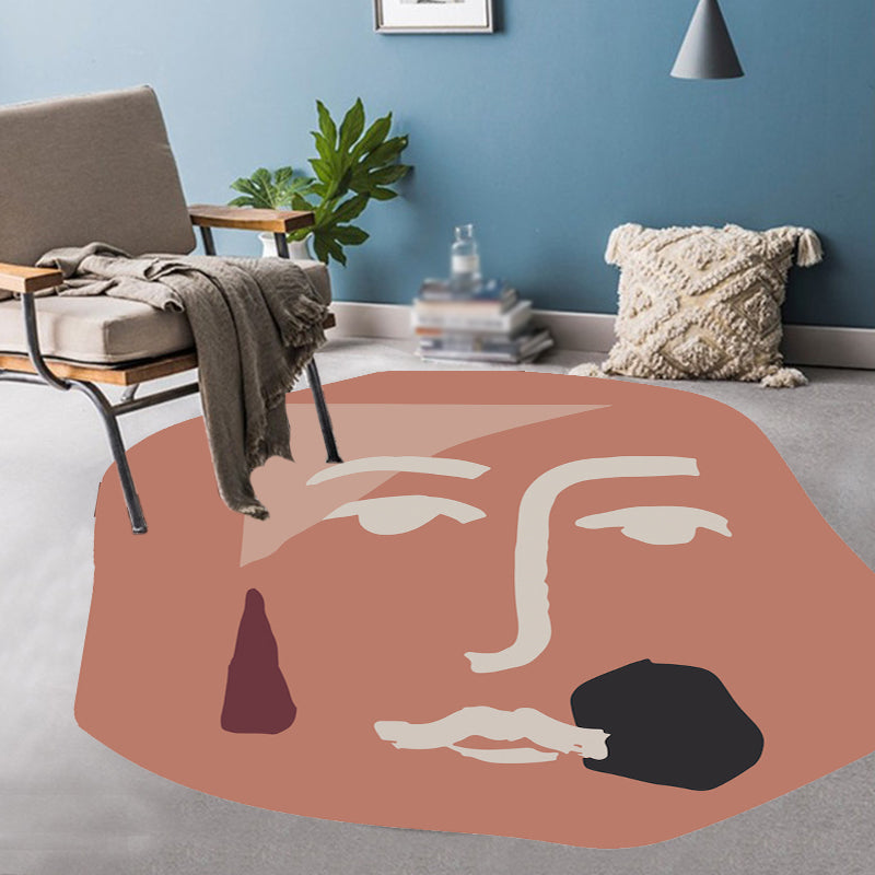 BowLift | Stylish Modern Carpet Red Character Pattern Carpet Non-Slip Backing Pet-Friendly Area Rug for Living Room
