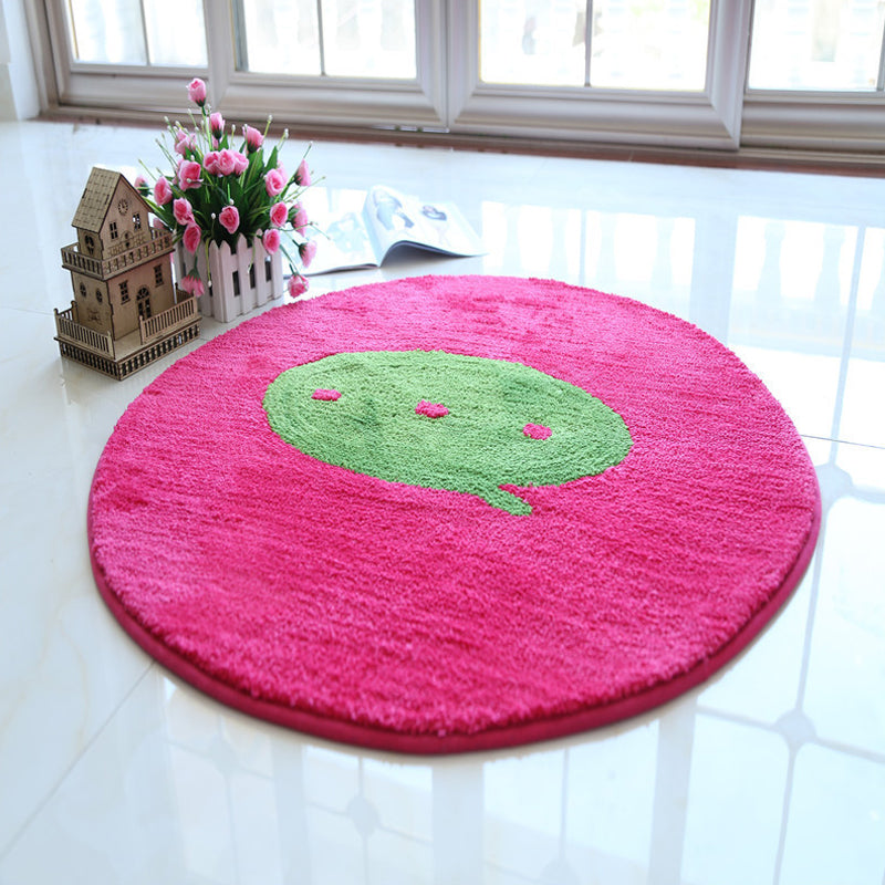BowLift | Blue and Red Children's Carpet Polyester Home and Battery Pattern Carpet Pet Friendly Washable Non-Slip Back Carpet for Decoration
