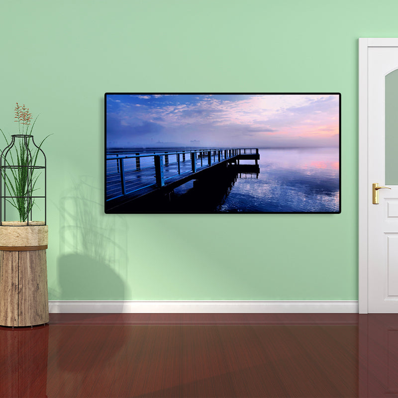 BowLift | Light Color Sea View Painting Texture Wall Decoration Print for Guest Accommodations, Multiple Sizes