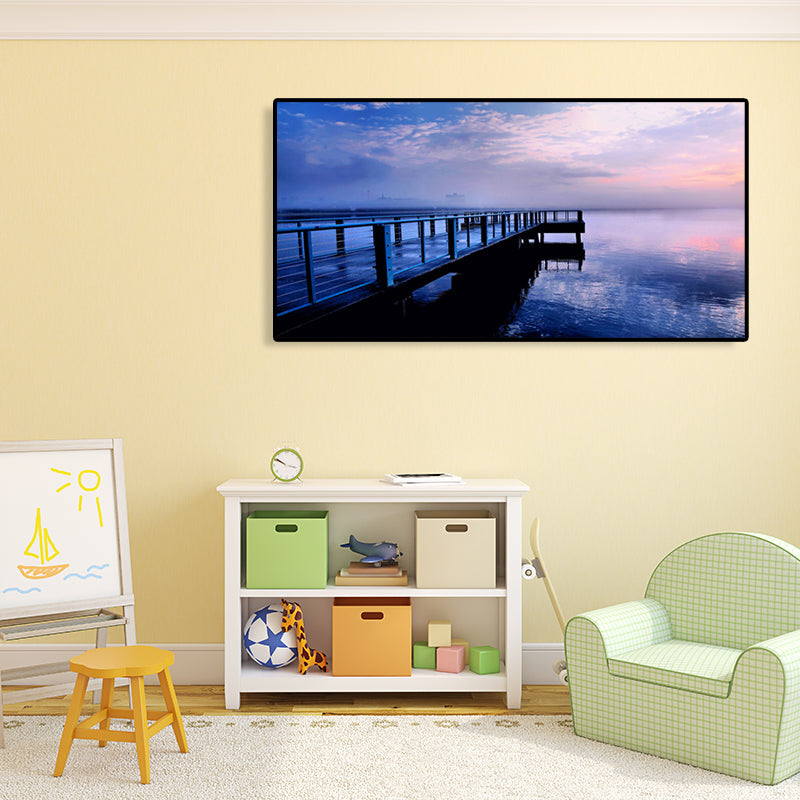 BowLift | Light Color Sea View Painting Texture Wall Decoration Print for Guest Accommodations, Multiple Sizes