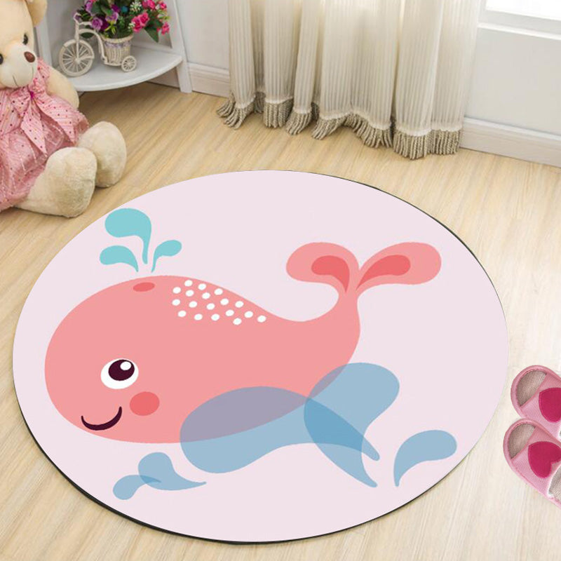 BowLift | Unique Multicolor Kids Rug Polyester Animal Pattern Rug Washable Pet-Friendly Non-Slip Carpet for the Children's Room