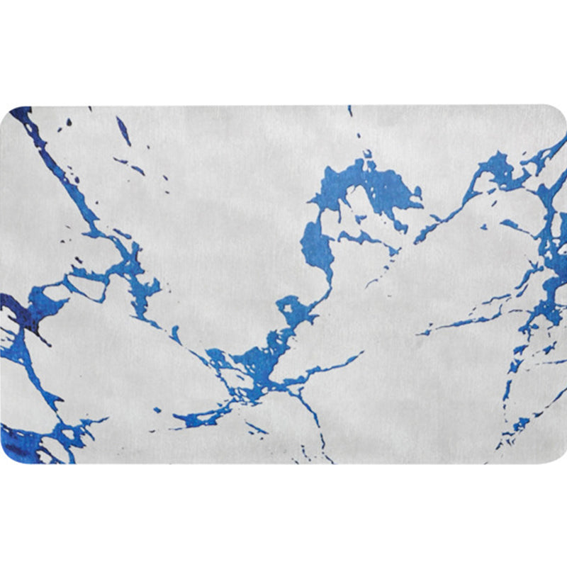 BowLift | Unique abstract rug Blue and White Shabby Chic rug Polyester Machine washable Non-slip rug for the living room