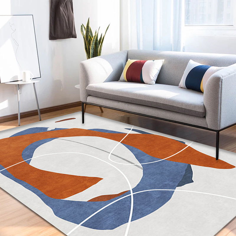 BowLift | Creative Multicolor Modernist Carpet Polyester Abstract Carpet Washable Pet-Friendly Non-Slip Rug for Living Room