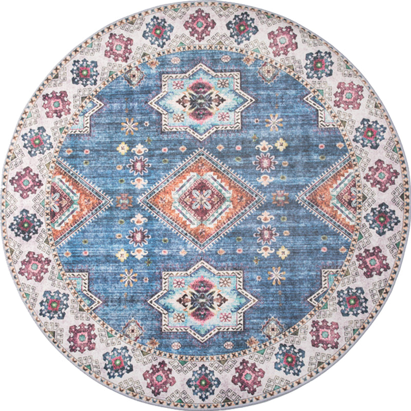 BowLift | Unique Tribal Diamond Pattern Rug Multicolored Moroccan Rug Polyester Pet-Friendly Non-Slip Back Washing Machine Safe Rug for the Living Room