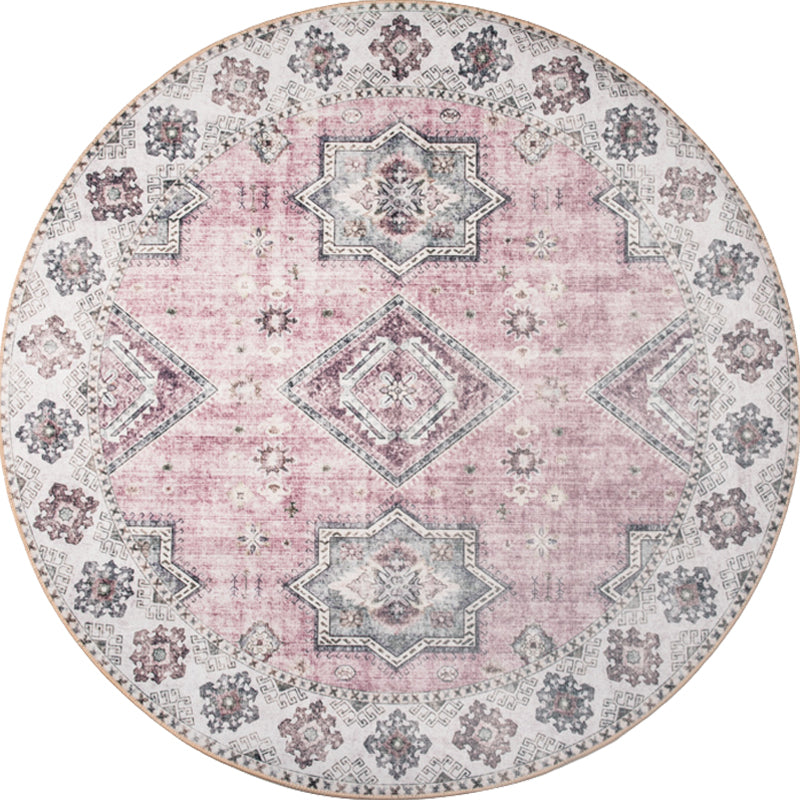 BowLift | Unique Tribal Diamond Pattern Rug Multicolored Moroccan Rug Polyester Pet-Friendly Non-Slip Back Washing Machine Safe Rug for the Living Room