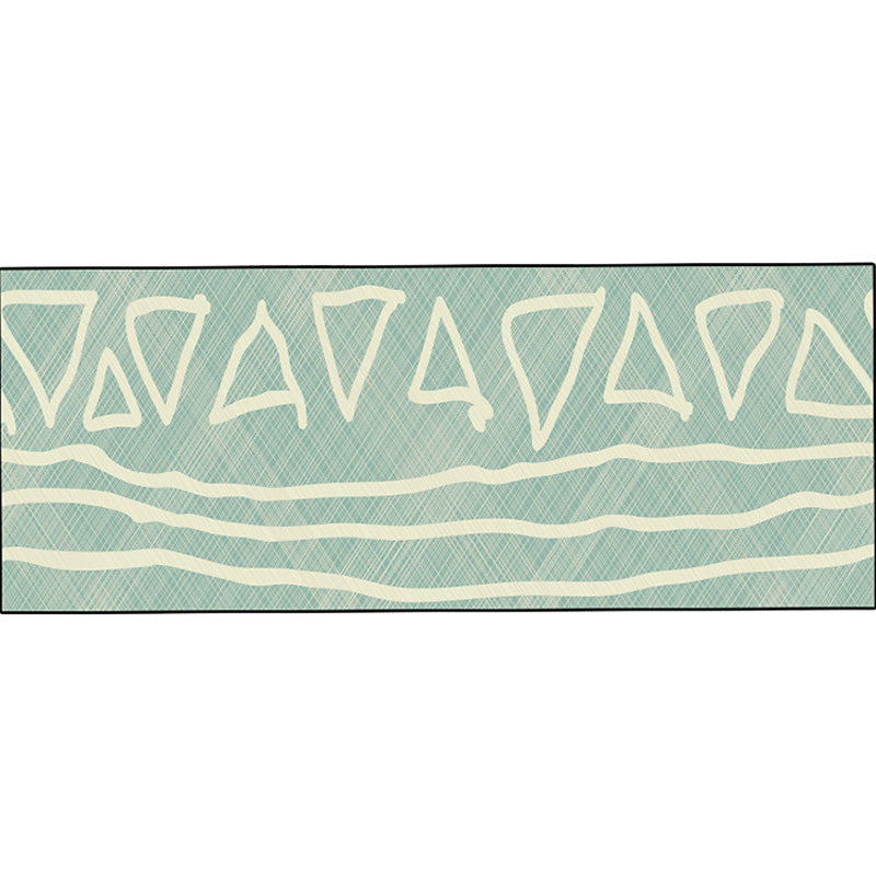 BowLift | Unique Heart Pattern Rug Black and Green Moroccan Rug Polyester Pet-Friendly Non-Slip Back Washable Rug for the Living Room