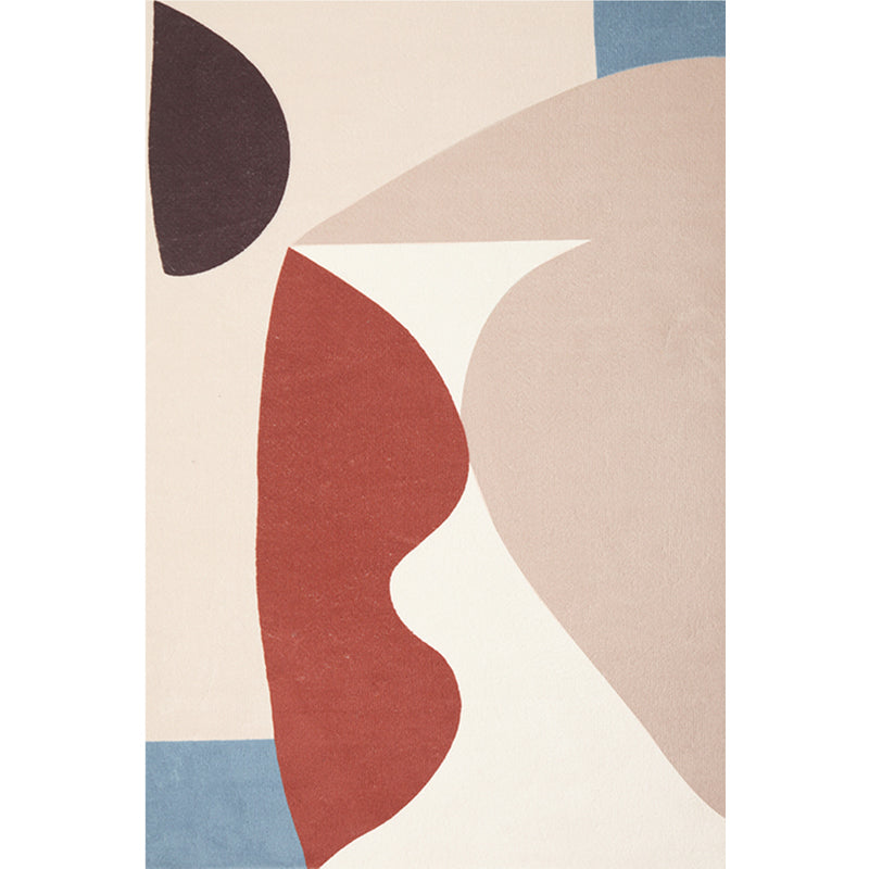 BowLift | Unique Multicolor Modernist Carpet Polyester Color Block Carpet Washable Pet Friendly Non-Slip Rug for Living Room