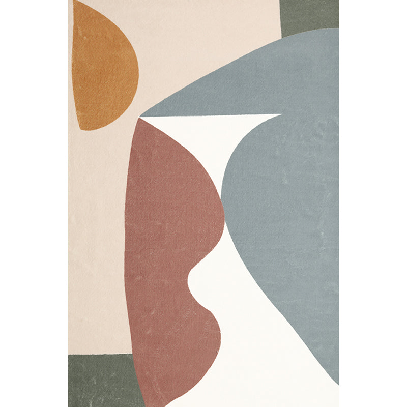 BowLift | Unique Multicolor Modernist Carpet Polyester Color Block Carpet Washable Pet Friendly Non-Slip Rug for Living Room