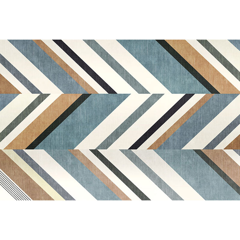 BowLift | Casual Modernism Rug Green and Brown Striped Pattern Rug Pet Friendly Non-Slip Washable Rug for Decoration