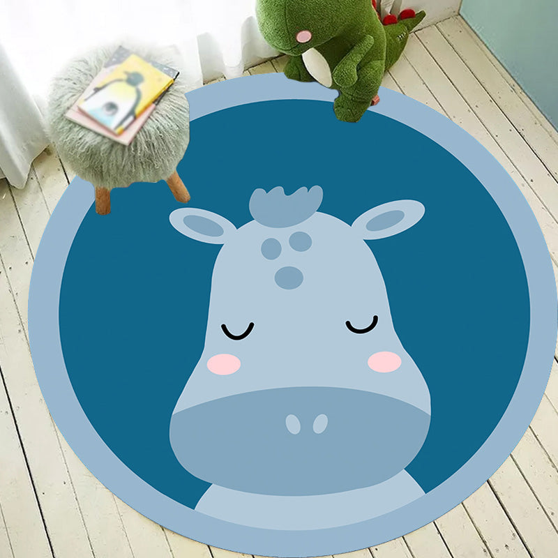 BowLift | Kids Animal pattern Carpet Multicolor Polyester Carpet Non-Slip Back Washable Pet-Friendly Carpet for Bedroom