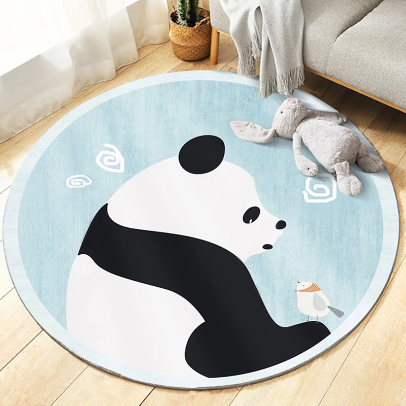 BowLift | Unique Multicolor Kids Rug Polyester Animal Pattern Rug Washable Pet-Friendly Non-Slip Carpet for the Children's Room