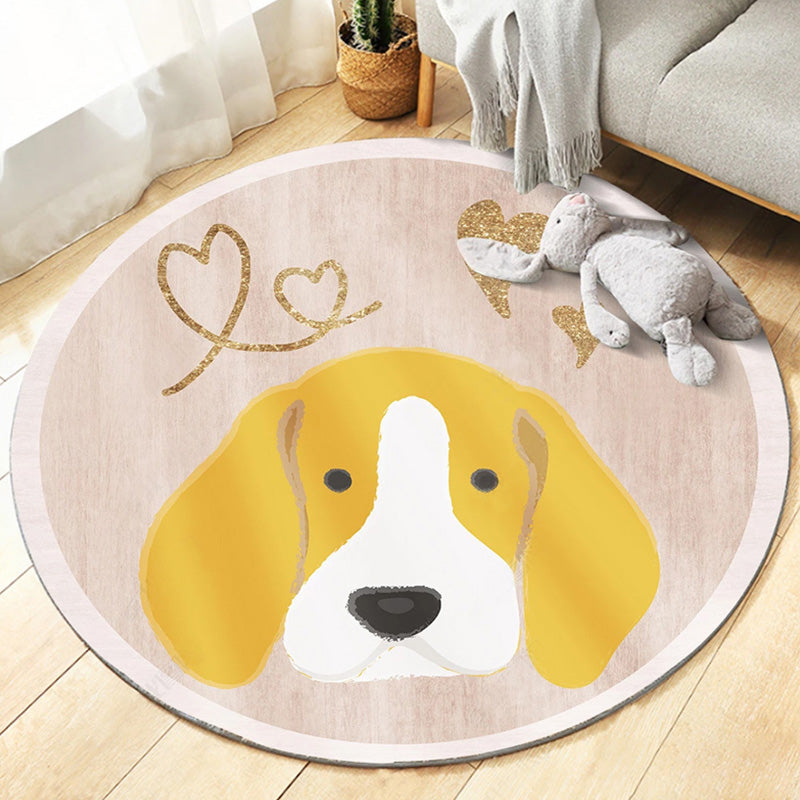 BowLift | Unique Multicolor Kids Rug Polyester Animal Pattern Rug Washable Pet-Friendly Non-Slip Carpet for the Children's Room