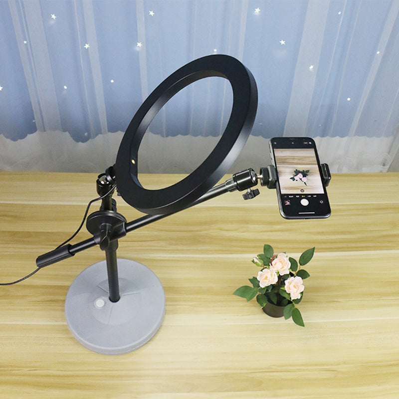 BowLift | Round Metal Vanity Light contemporary adjustable LED black recessed lamp, 8"/10" B