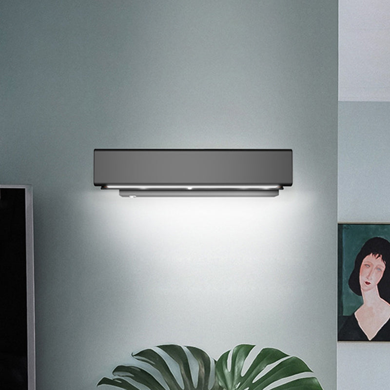 BowLift | Rotatable cubic LED wall light Modern aluminum Black/White wood wall-mounted lighting in warm/white light