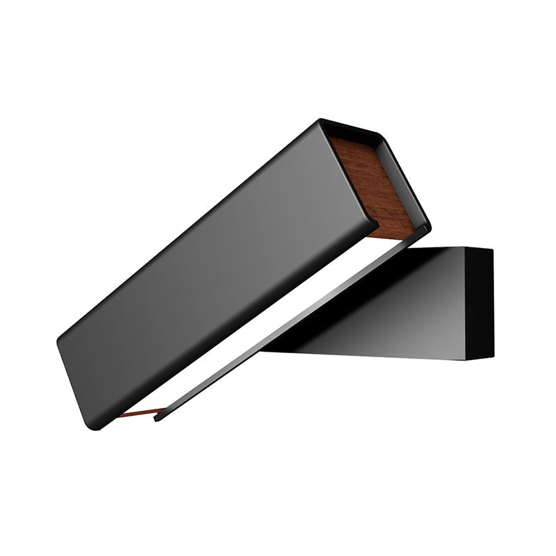 BowLift | Rotatable cubic LED wall light Modern aluminum Black/White wood wall-mounted lighting in warm/white light