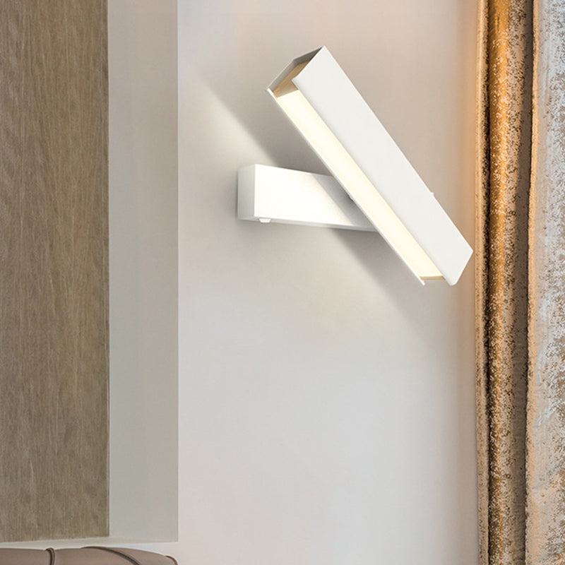 BowLift | Rotatable cubic LED wall light Modern aluminum Black/White wood wall-mounted lighting in warm/white light