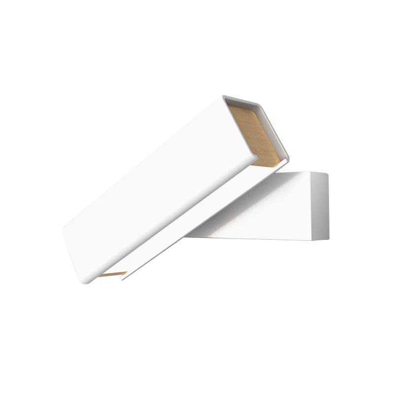 BowLift | Rotatable cubic LED wall light Modern aluminum Black/White wood wall-mounted lighting in warm/white light