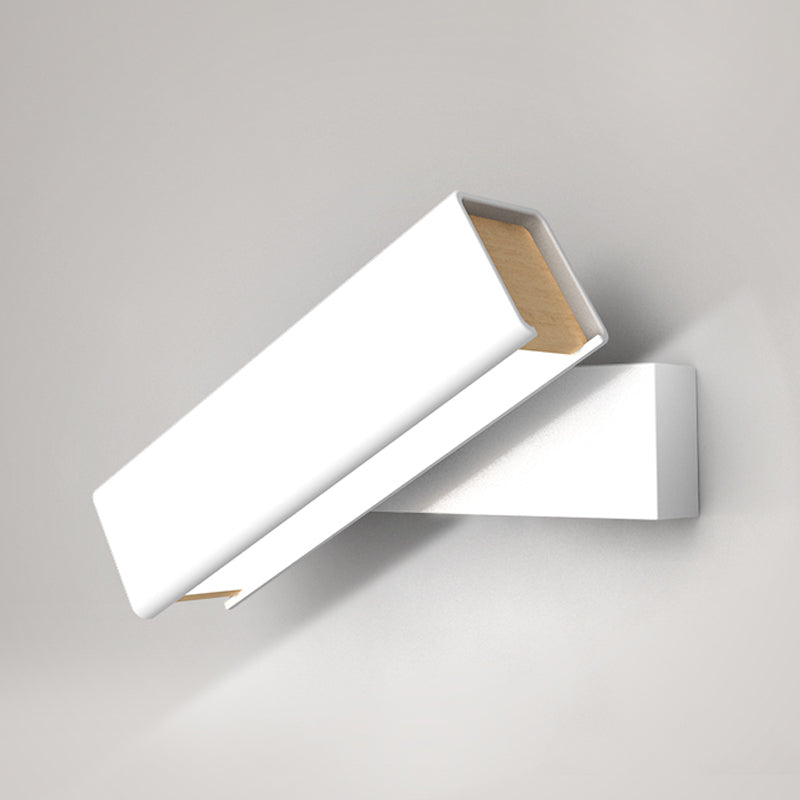 BowLift | Rotatable cubic LED wall light Modern aluminum Black/White wood wall-mounted lighting in warm/white light