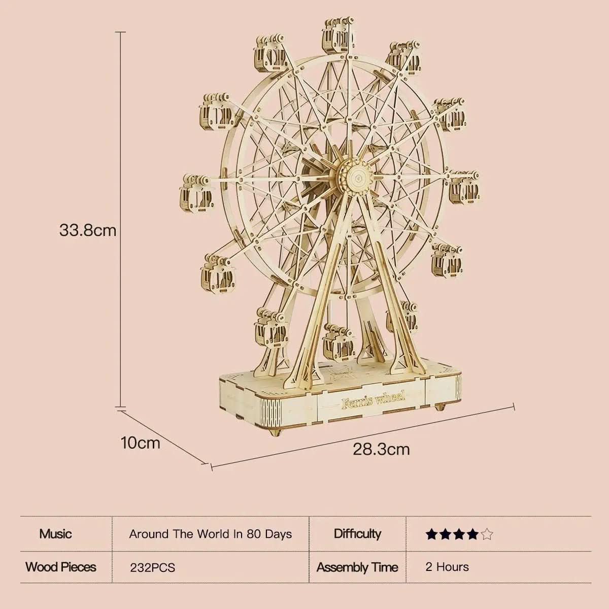 BowLift | 3D wooden model Ferris wheel to build yourself