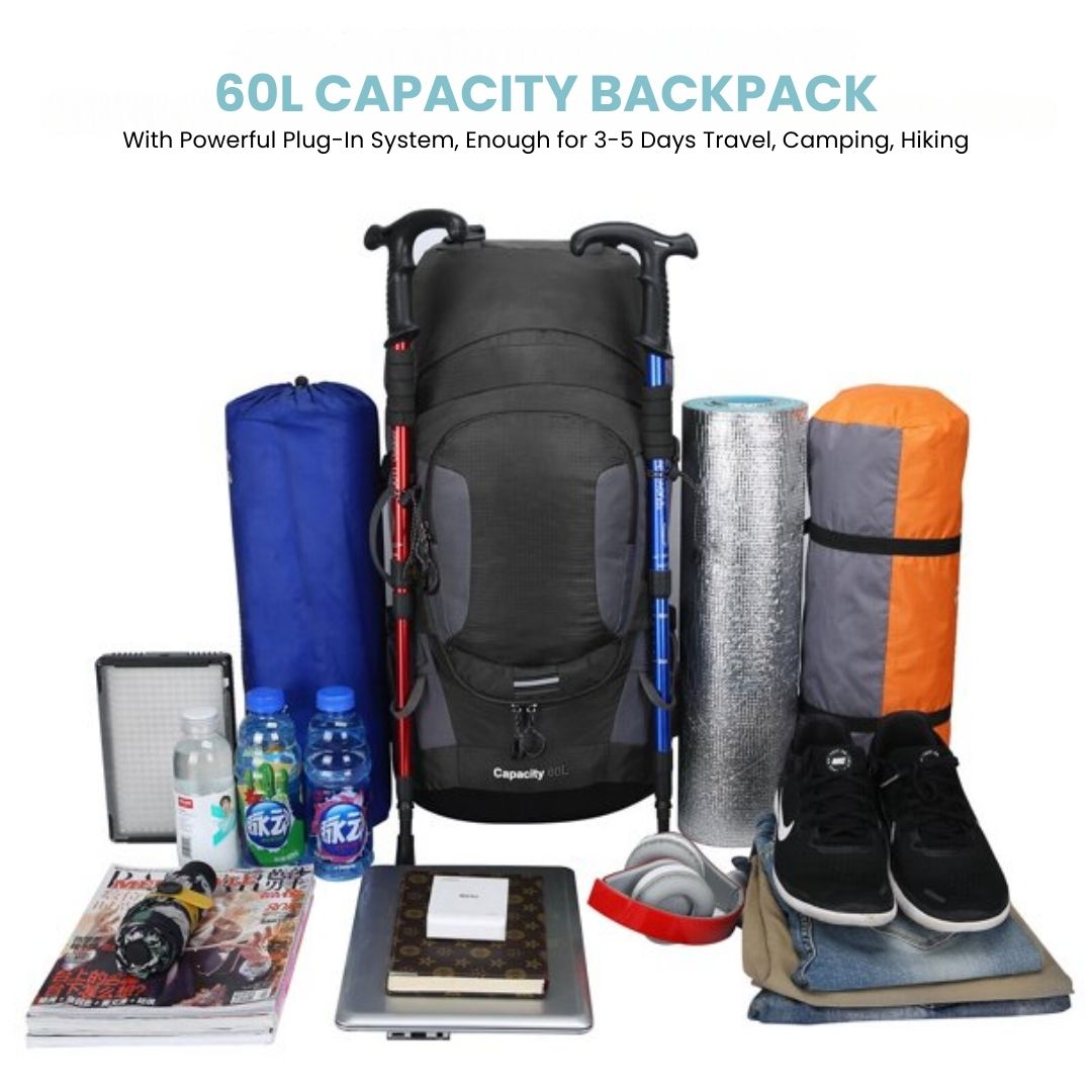 BowLift | 60L Waterproof Backpack – Ultimate Outdoor Backpack for All Adventures