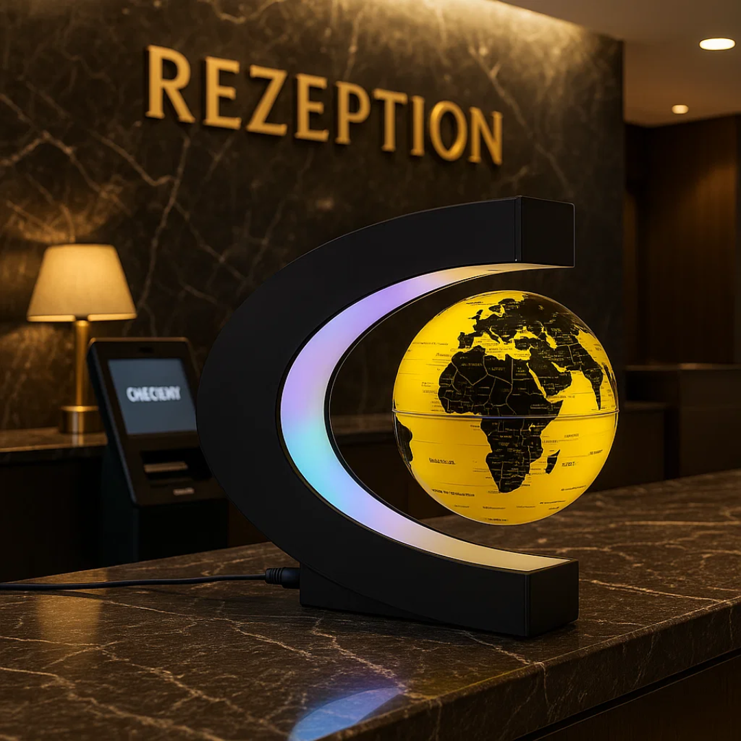 BowLift | AstroGlobe LED World Globe – Floating Globe Lamp with Magnetic Suspension