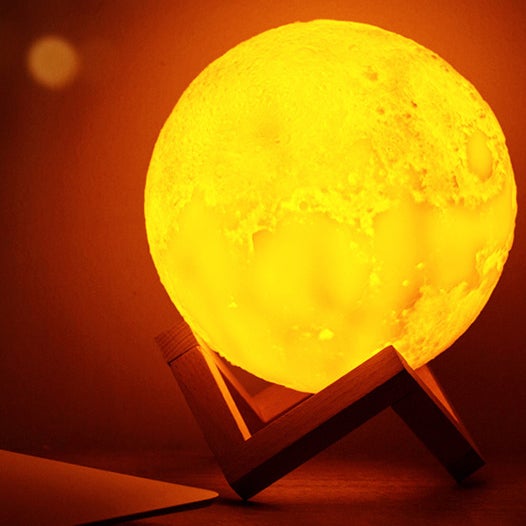 BowLift | Creative Mini Rechargeable 3D Printed Moon 1-Light LED Table Lamp