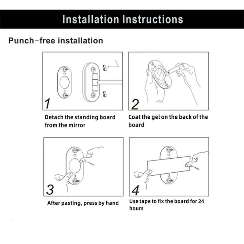 BowLift | Gold Rechargeable LED Makeup Magnifying Mirror