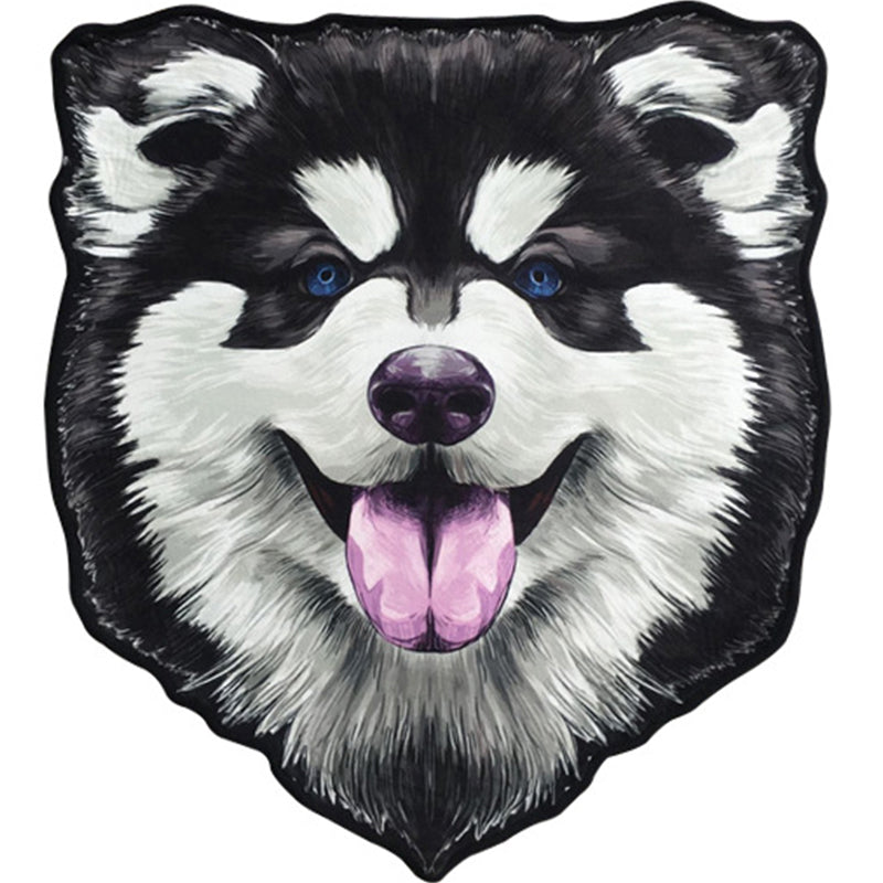 BowLift | Creative Brown Contemporary Carpet Polyester Dog Pattern Rug Washable Pet Friendly Non-Slip Carpet for Kids Room